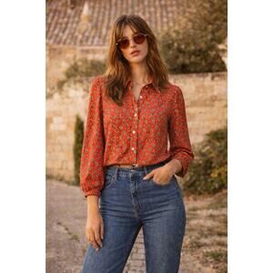 Vintage 70s Country Suburbans Paisley Blouse ILGW Made USA Sz 10 Excellent Cond